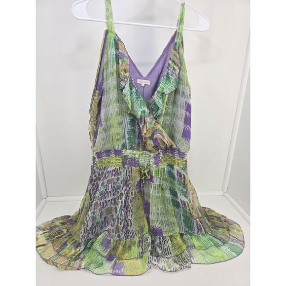 Lot of 2 Women’s Dresses En Focus Studio 10 Black White Lucy & Co L Green Purple - Picture 3 of 4